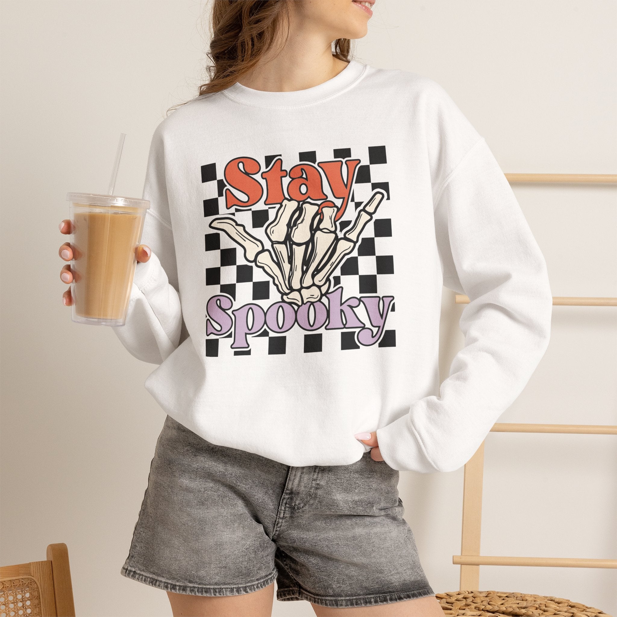 Stay Spooky Skeleton Crewneck