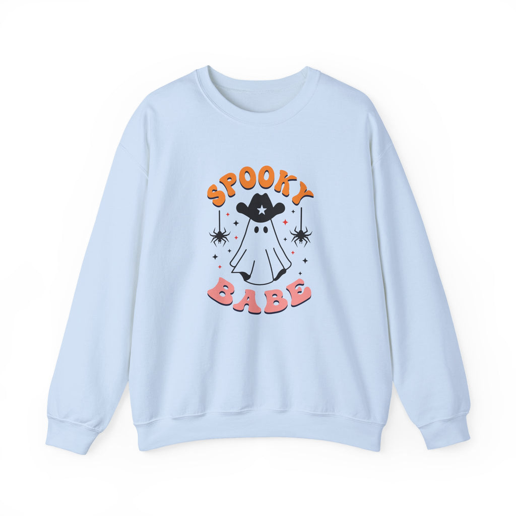 Spooky Babe Crewneck Sweatshirt — Cute Halloween Ghost Pullover