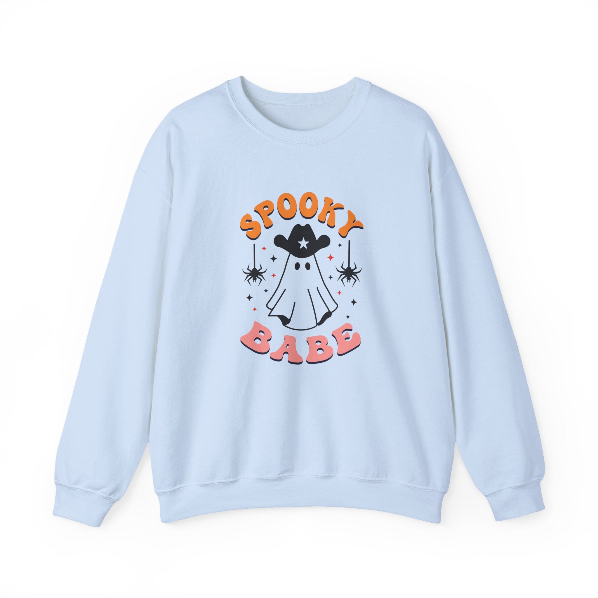 Spooky Babe Crewneck Sweatshirt — Cute Halloween Ghost Pullover