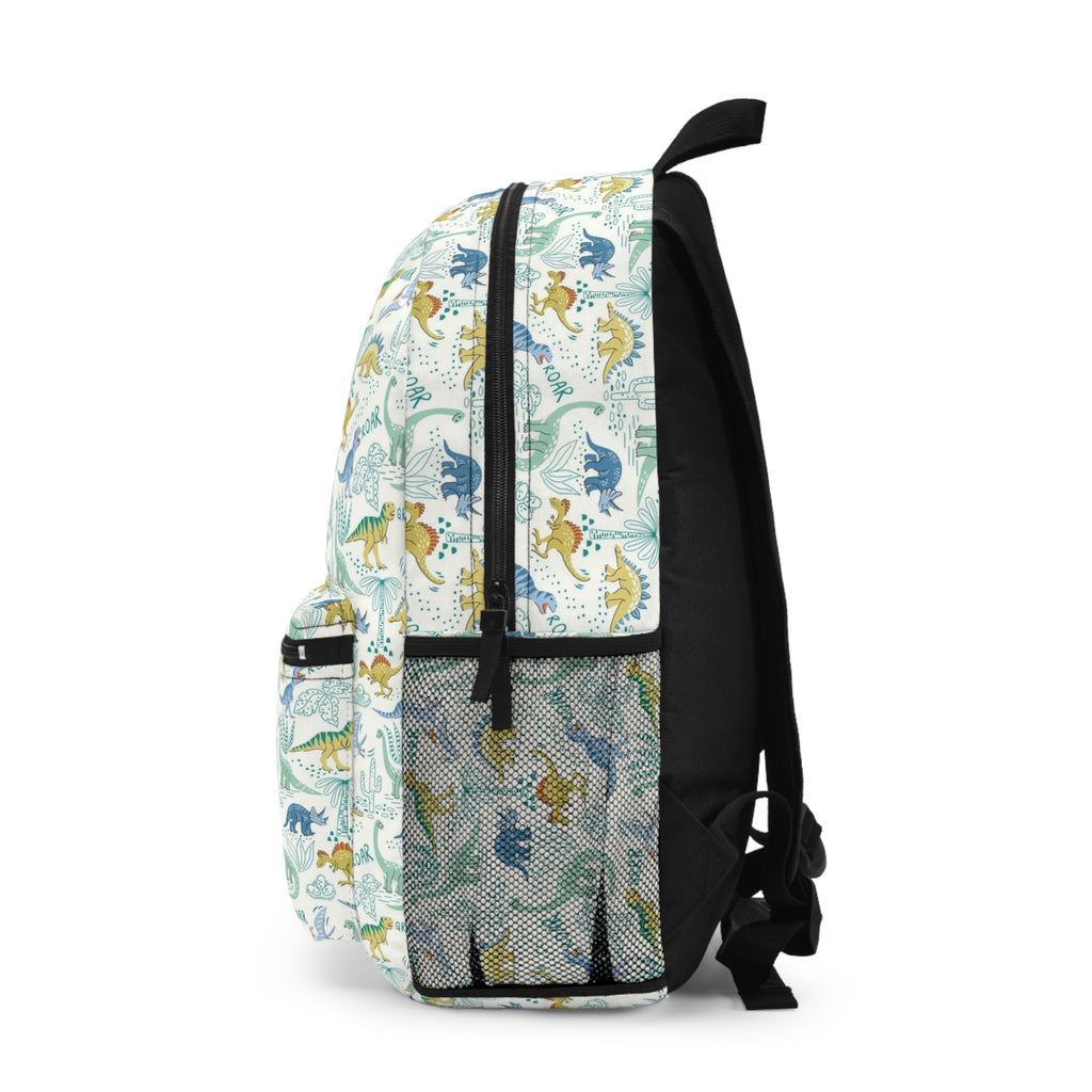 Kids' Dinosaur Print Backpack — Cute Prehistoric School Bag for Boys & Girls