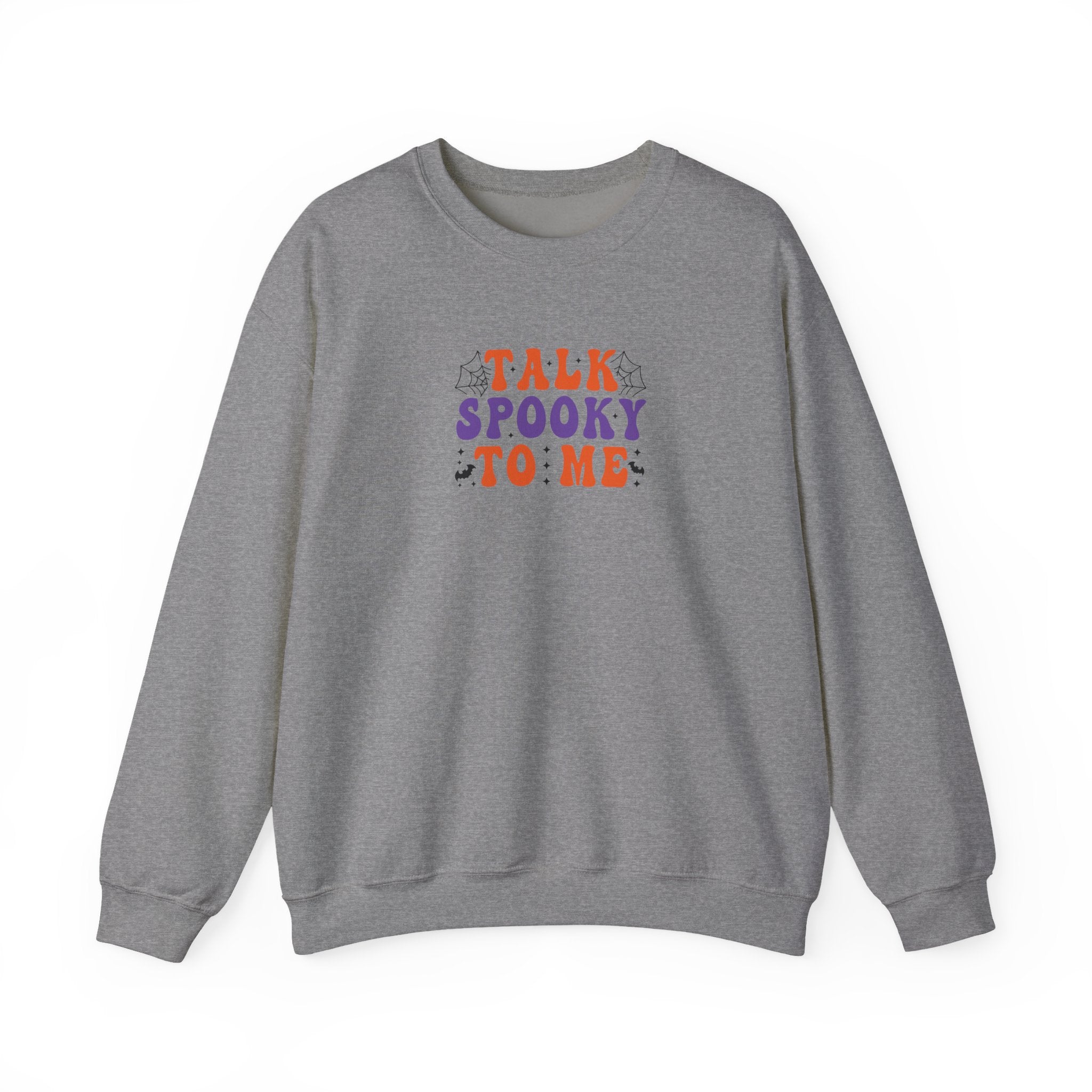 Talk Spooky To Me Crewneck Sweatshirt — Halloween Graphic Pullover