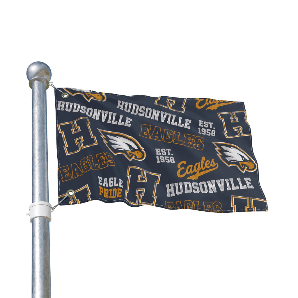 Hudsonville Eagles Double-Sided School Spirit Flag