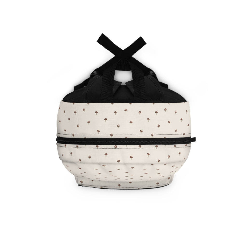 Neutral Polka Dot Backpack — Cream Tiny Dots School & Everyday Bag