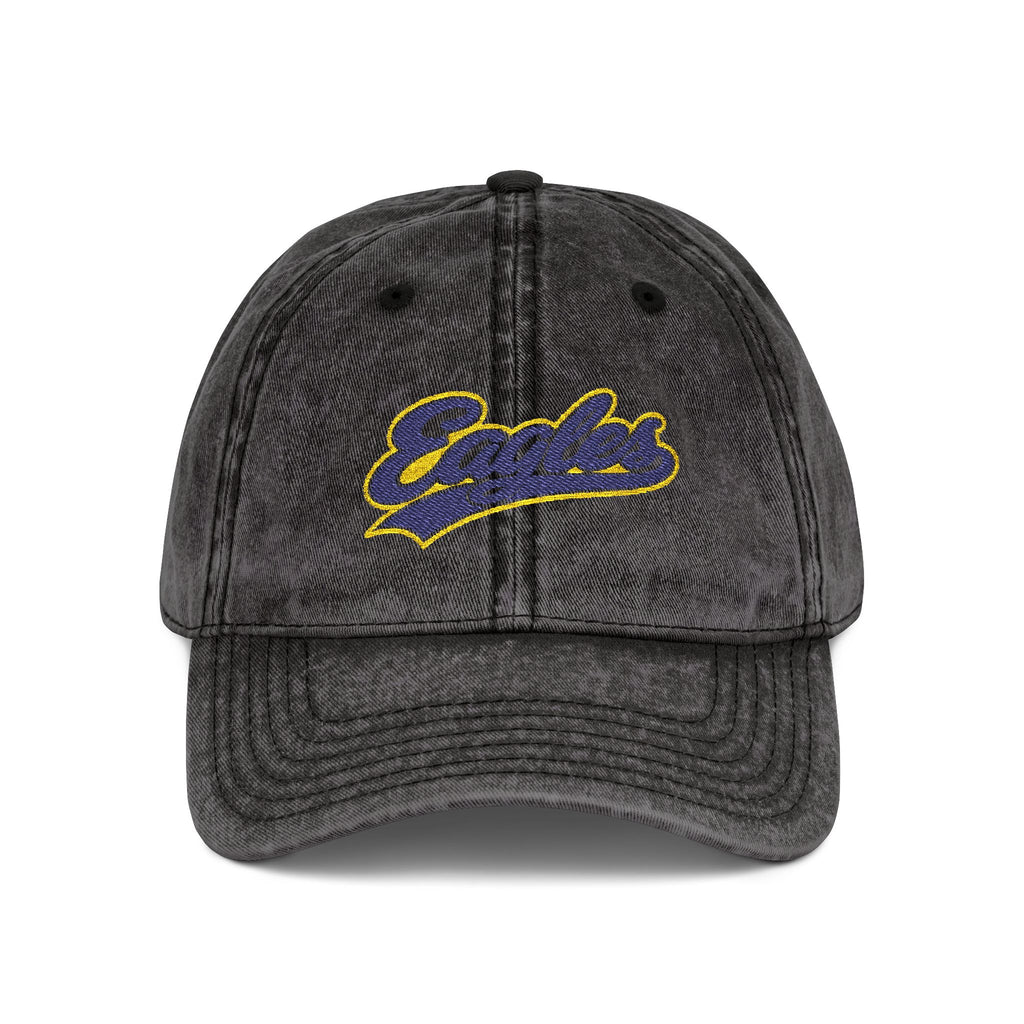 Vintage Embroidered 'Eagles' Washed Baseball Cap — Distressed Retro Hat