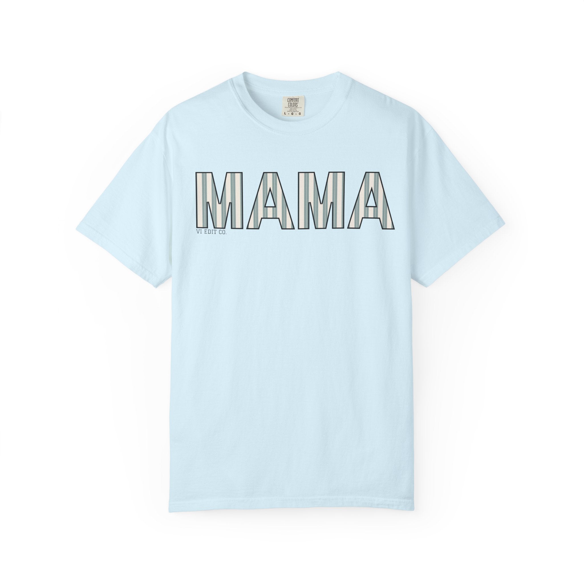 MAMA block letters T-Shirt | Retro Outline Typography, Mother's Day
