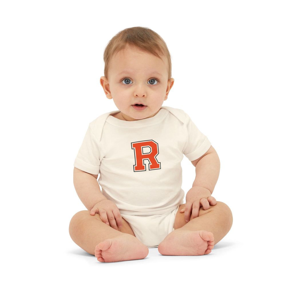 Infant One-Piece Bodysuit – Classic Red Varsity “R” Baby Jersey