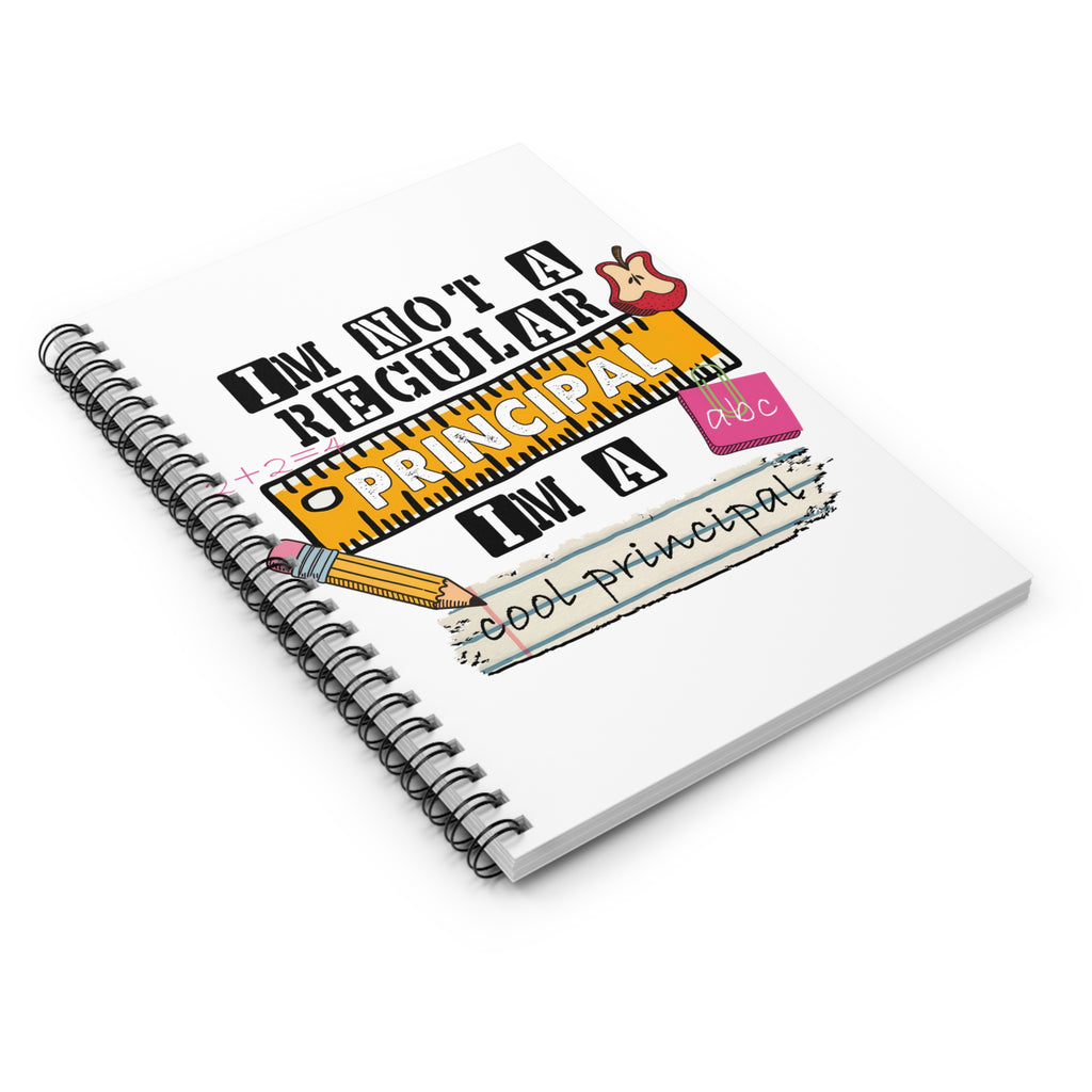 Cool Principal Spiral Notebook — "I’m Not a Regular Principal, I’m a Cool Principal" Teacher Gift