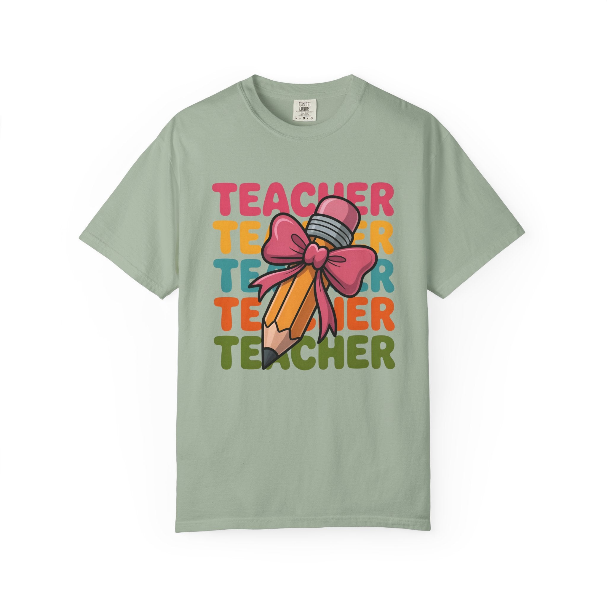 Teacher Pencil Bow Tee