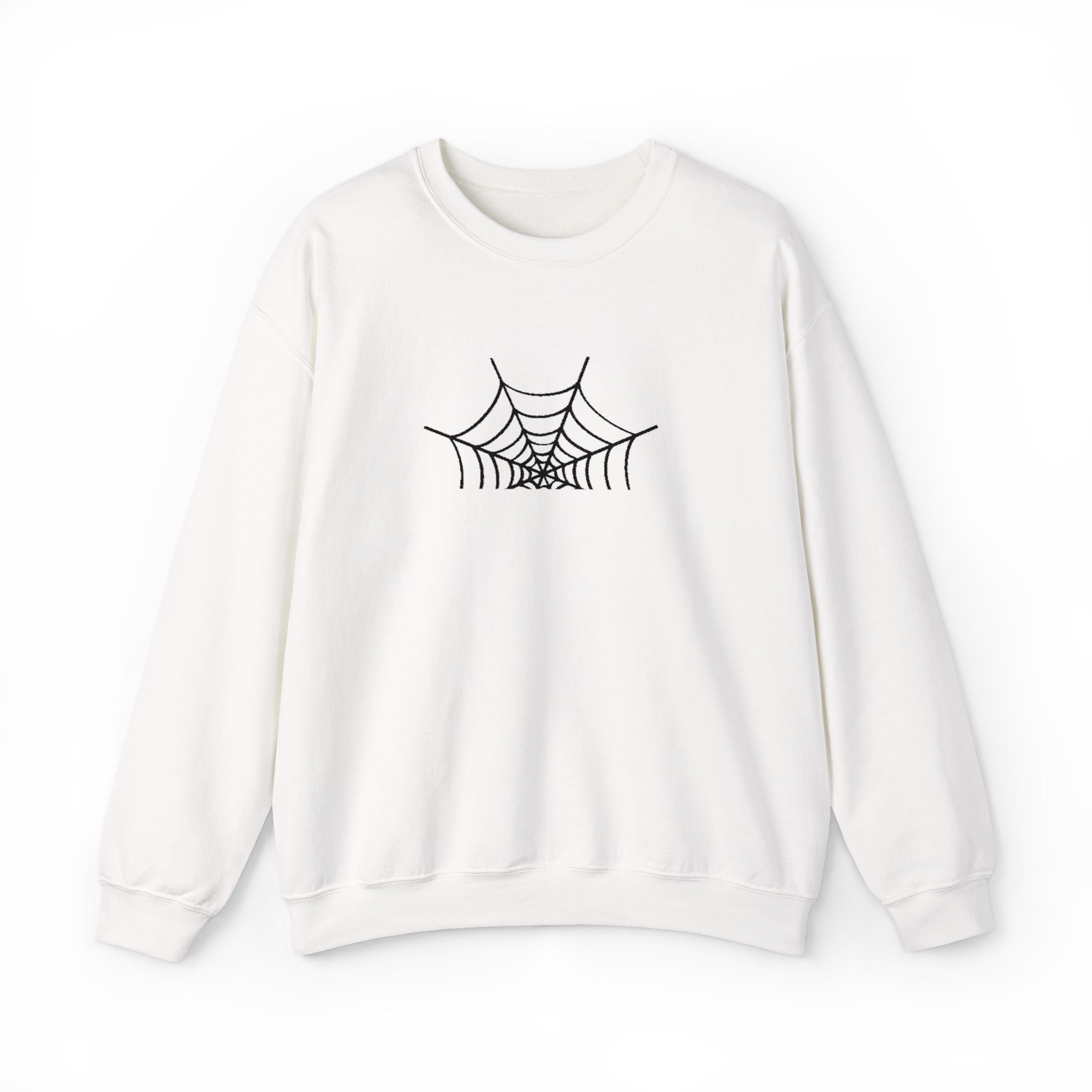 Embroidered Spider Web Crewneck