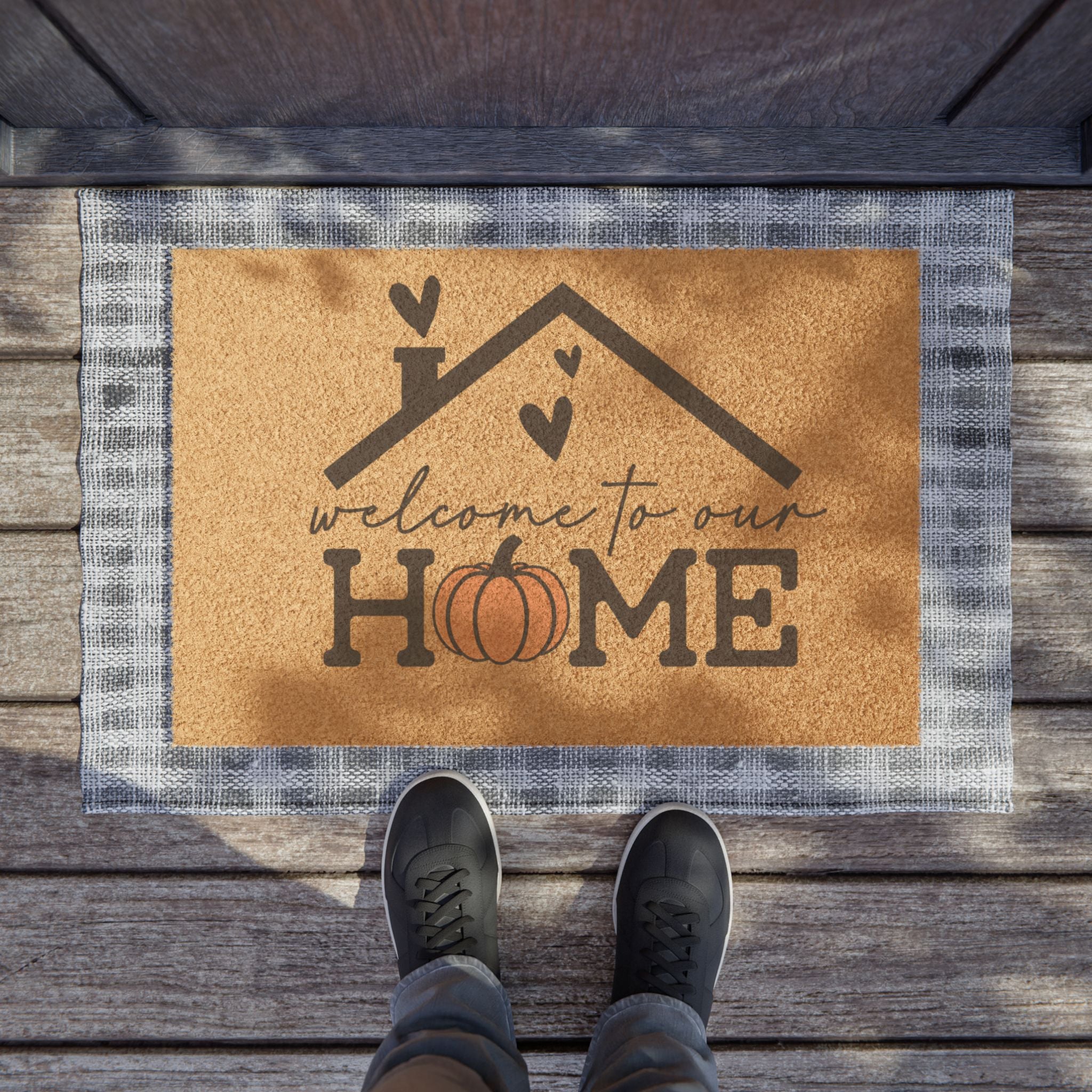 Welcome To Our Home Pumpkin Doormat