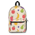 Fruit Pattern Backpack – Watercolor Apples, Bananas & Pears Print
