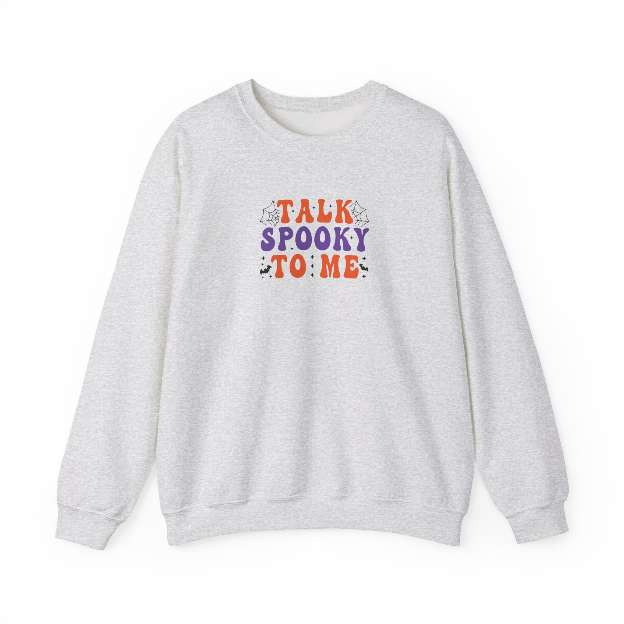 Talk Spooky To Me Crewneck Sweatshirt — Halloween Graphic Pullover