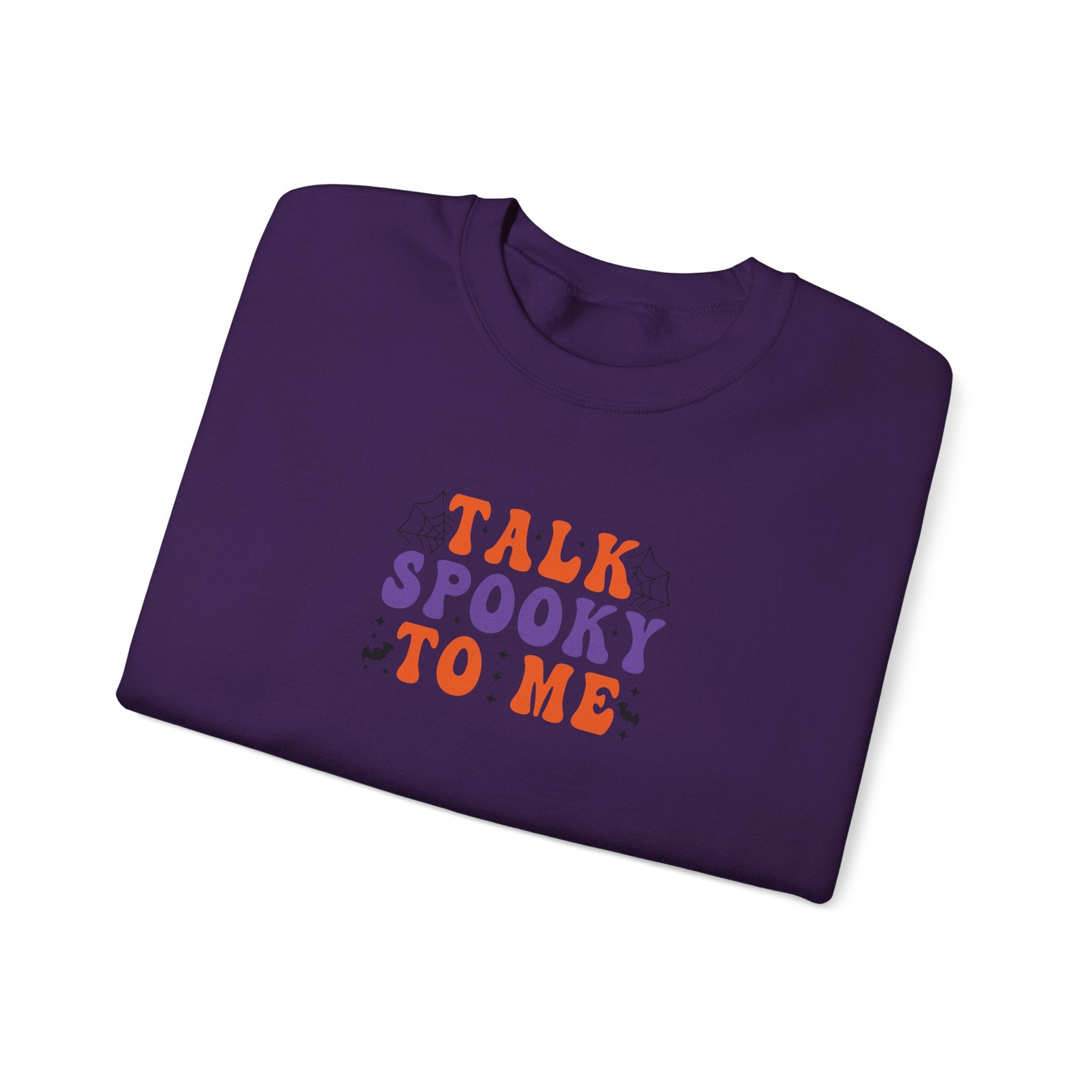 Talk Spooky To Me Crewneck Sweatshirt — Halloween Graphic Pullover