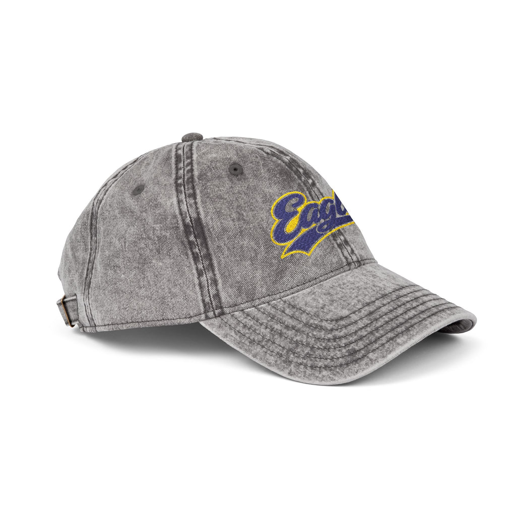 Vintage Embroidered 'Eagles' Washed Baseball Cap — Distressed Retro Hat