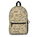 Abstract Antler Pattern Backpack — Neutral Rustic Wildlife Print