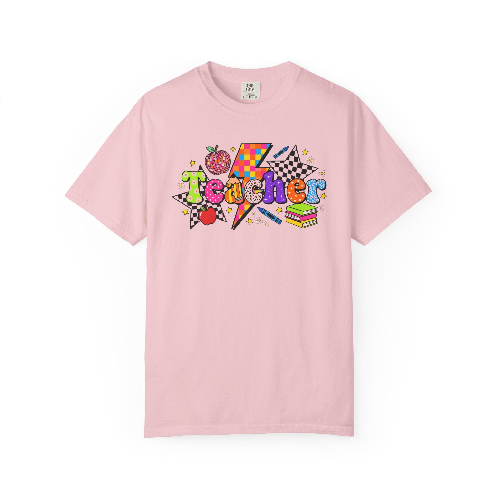 Teacher Pop Art T‑Shirt — Colorful Back-to-School Teacher Gift