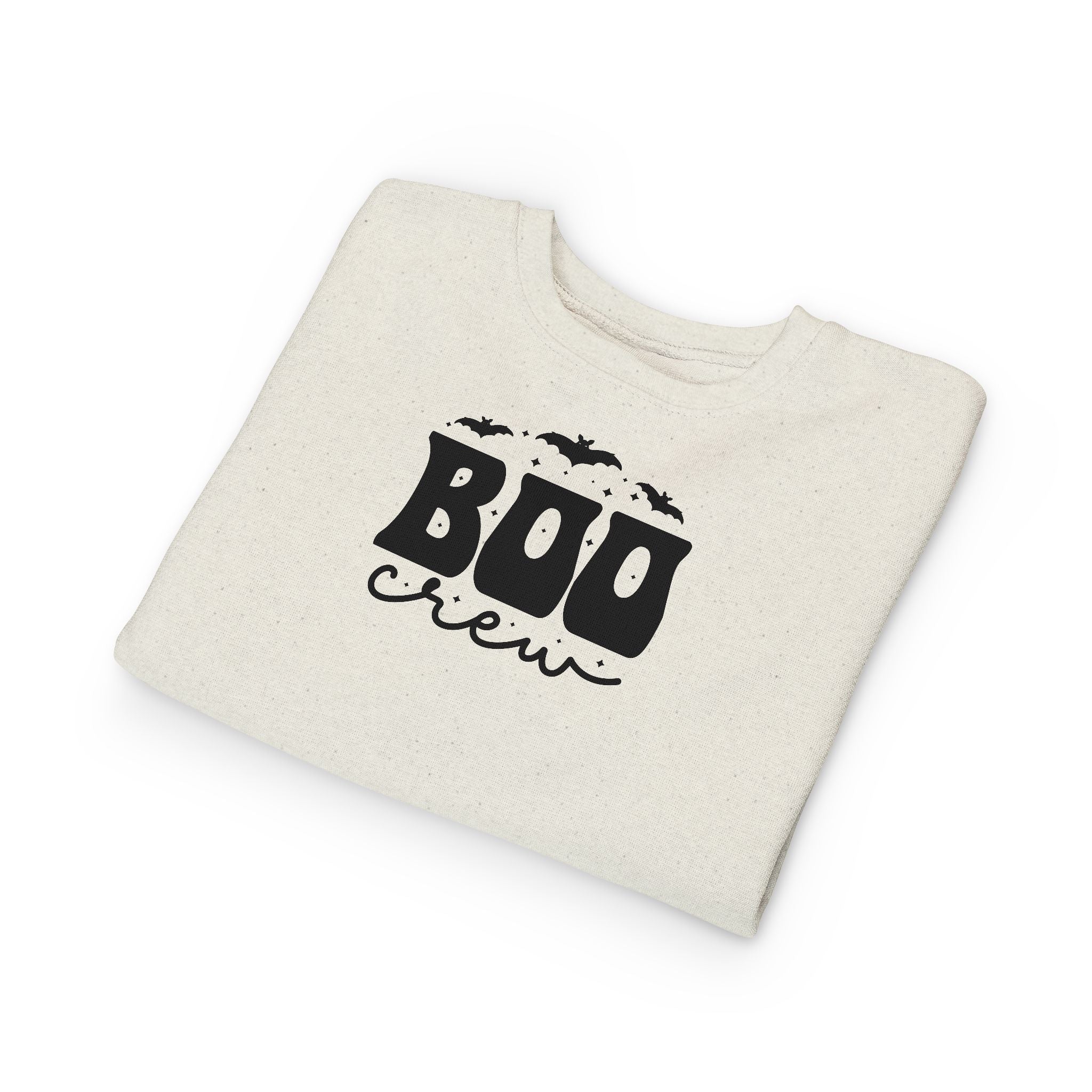 Boo Crew Toddler Sweatshirt — Cute Halloween Bat Graphic Pullover for Kids