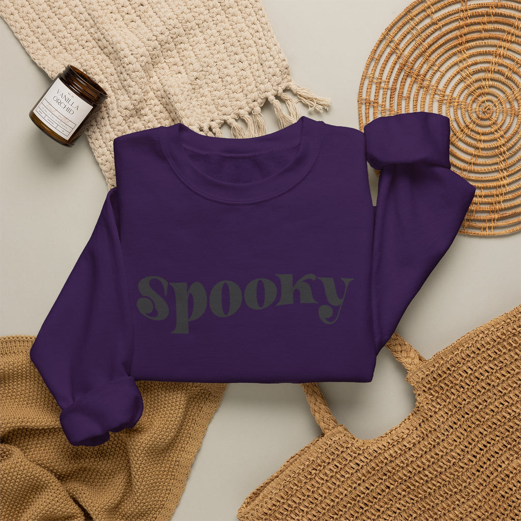 Spooky Crewneck Sweatshirt — Minimal Halloween Pullover