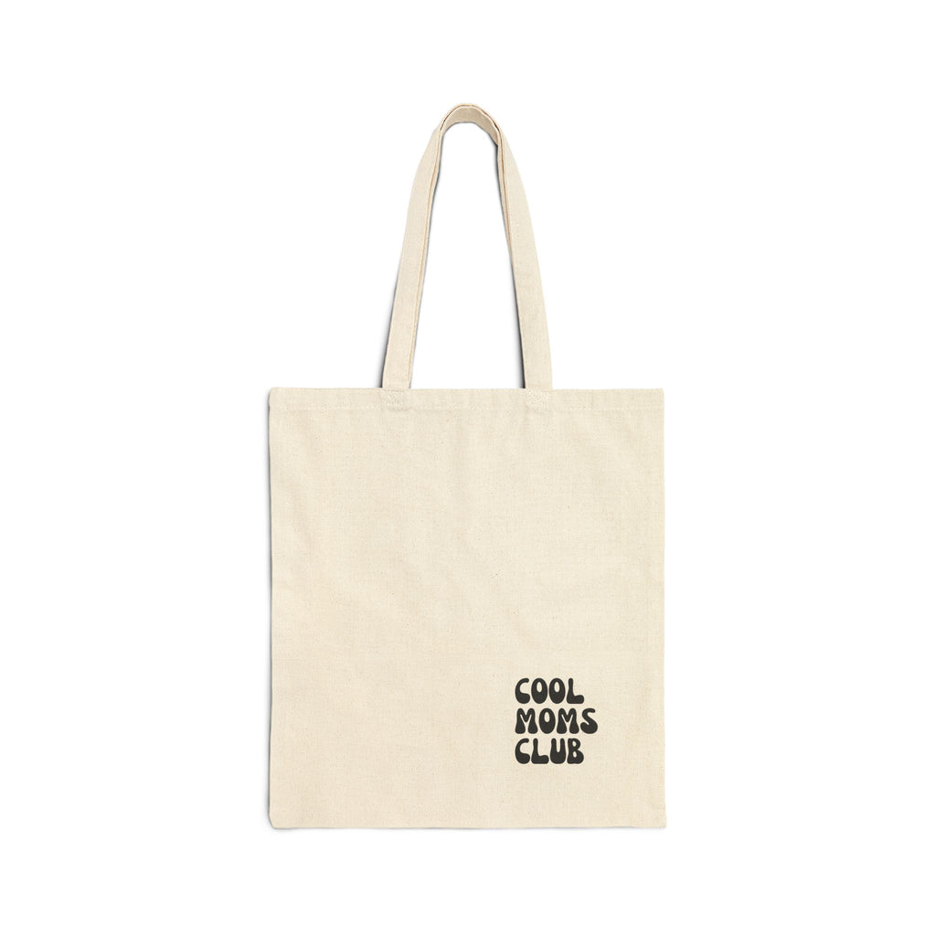Cool Moms Club Canvas Tote Bag — Funny Mother's Day Grocery & Everyday Reusable Shopper
