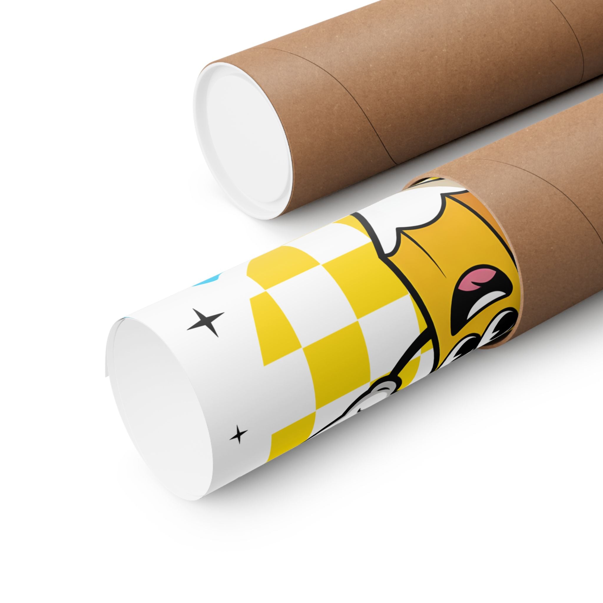 School Principal Poster — Cute Waving Pencil Matte Vertical Print