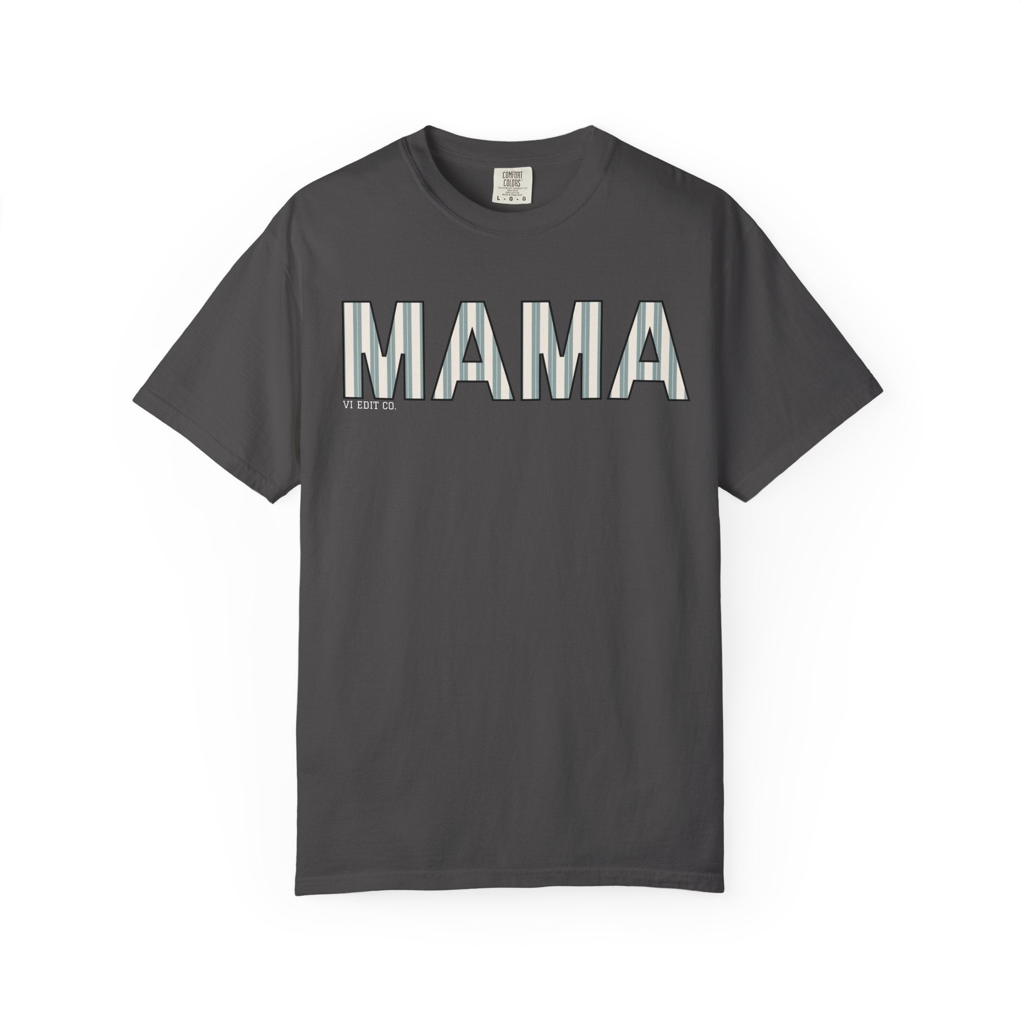 MAMA block letters T-Shirt | Retro Outline Typography, Mother's Day