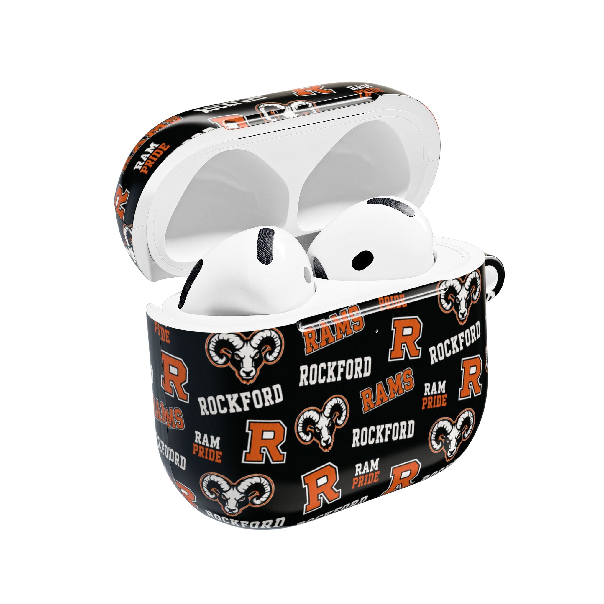 AirPod Case — Rockford Rams Black & Orange Team Logo Protective Case