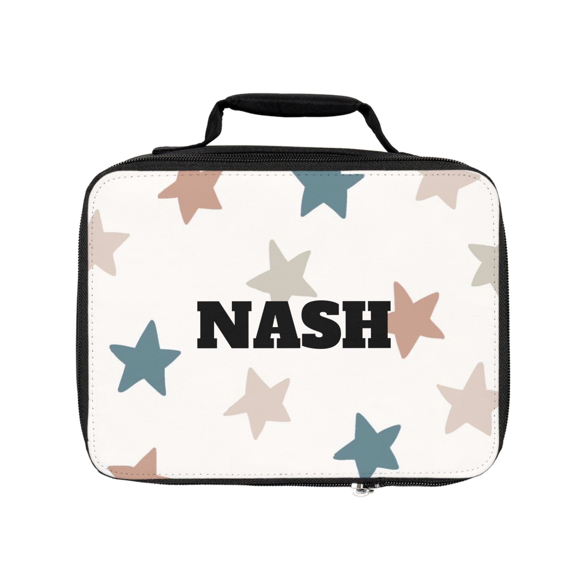 Personalized Star Pattern Lunch Bag — Custom Name "Nash"