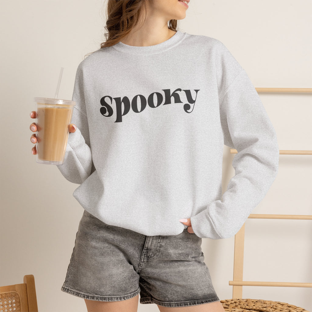 Spooky Crewneck Sweatshirt — Minimal Halloween Pullover