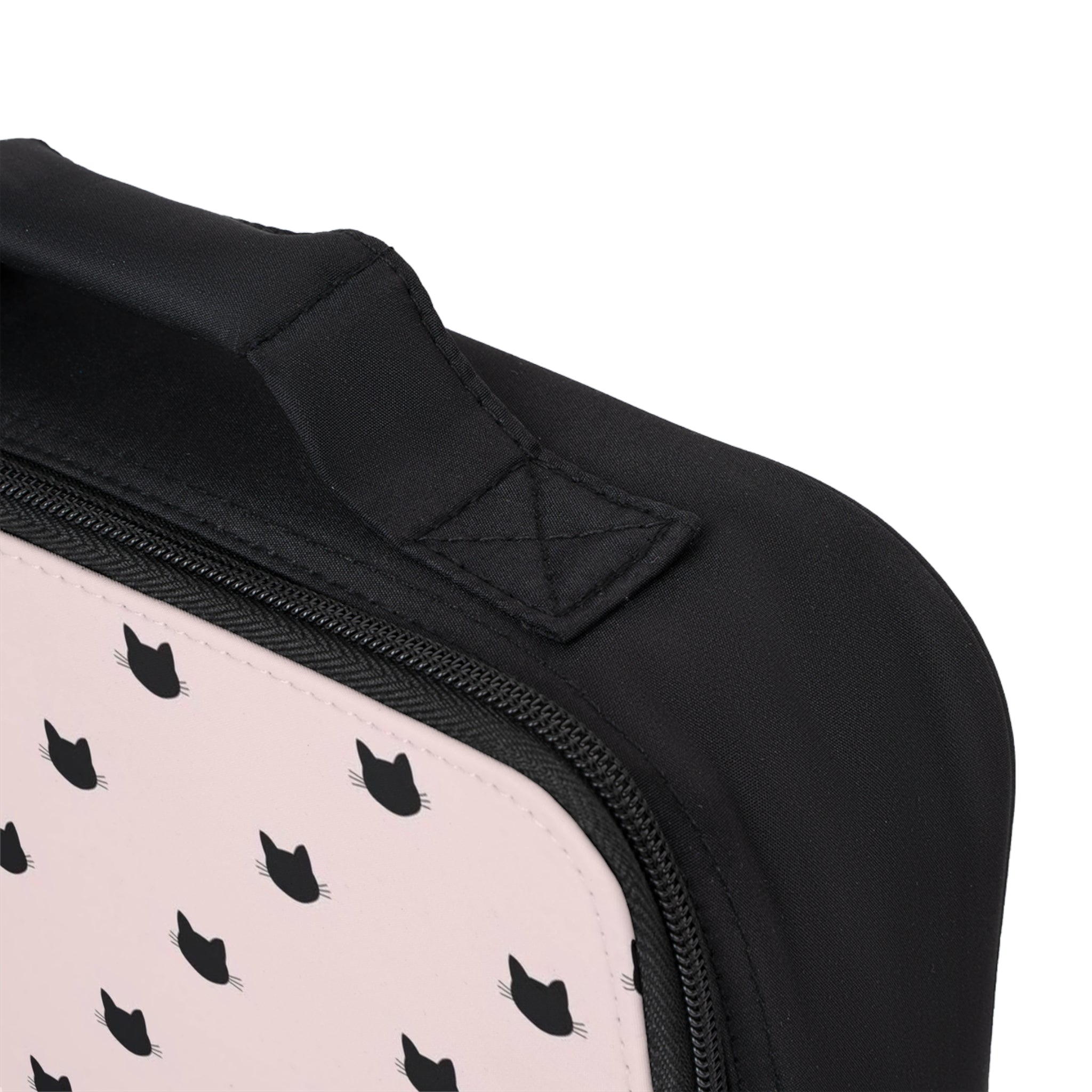 Cat Pattern Lunch Bag — Pink Cute Kitty Insulated Lunchbox