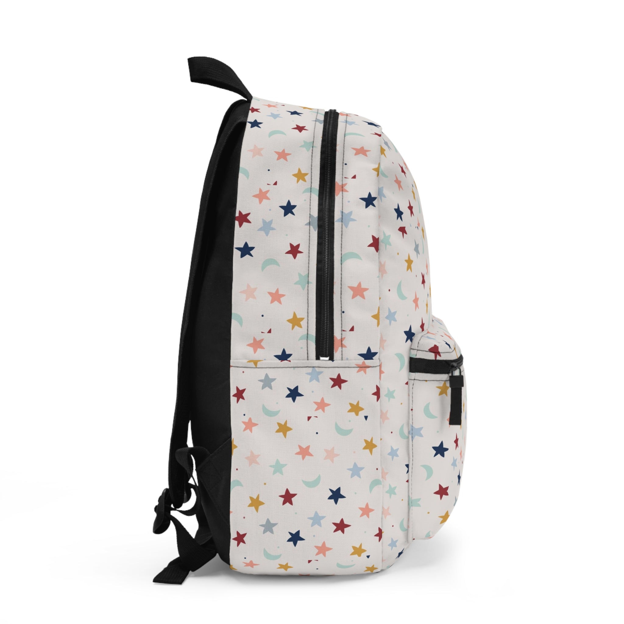Kids' Star & Moon Backpack — Cute Pastel Pattern School Bag