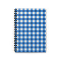 Blue Gingham Spiral Notebook – Ruled Journal for School, Notes & Planning