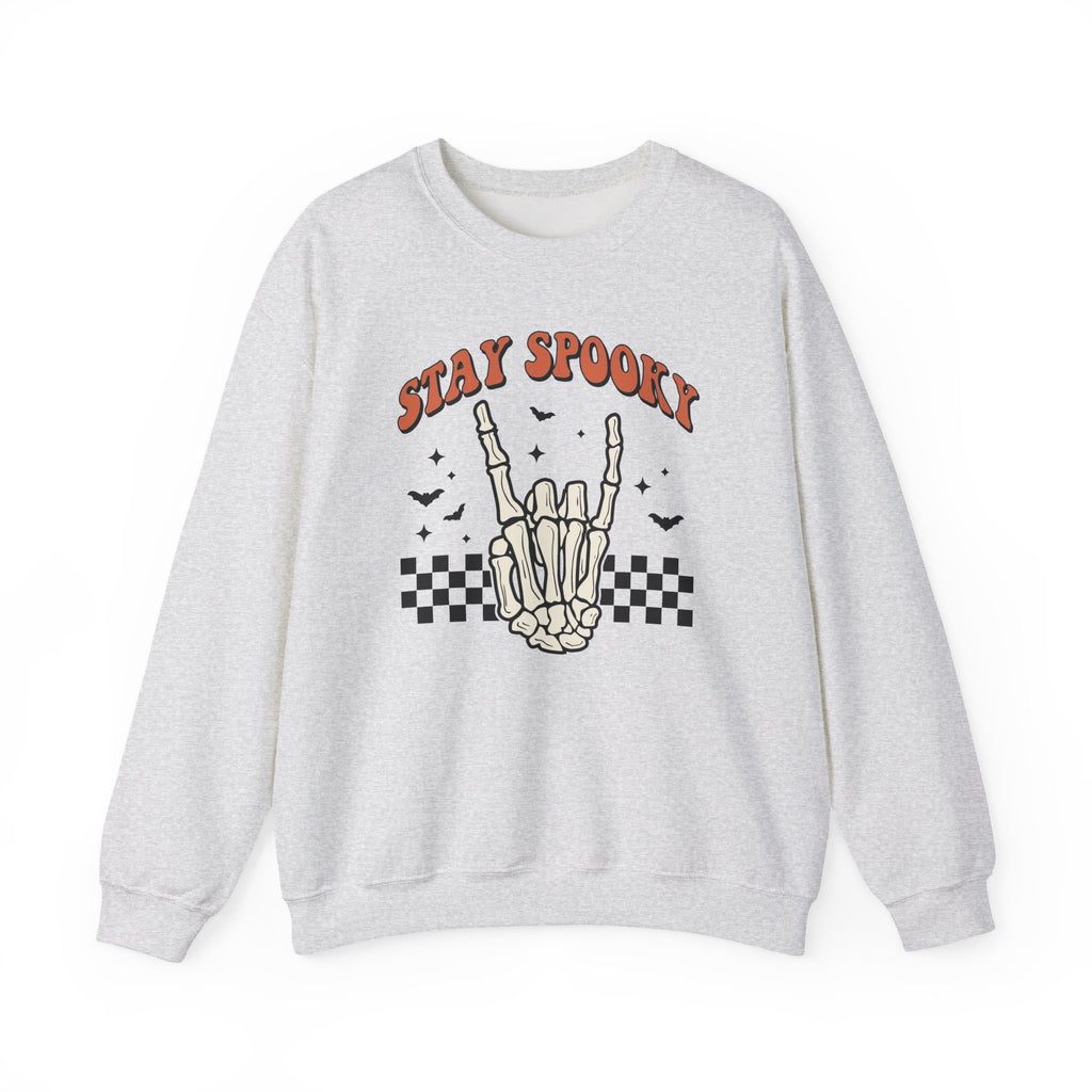 Stay Spooky Sweatshirt — Skeleton Hand Graphic Crewneck