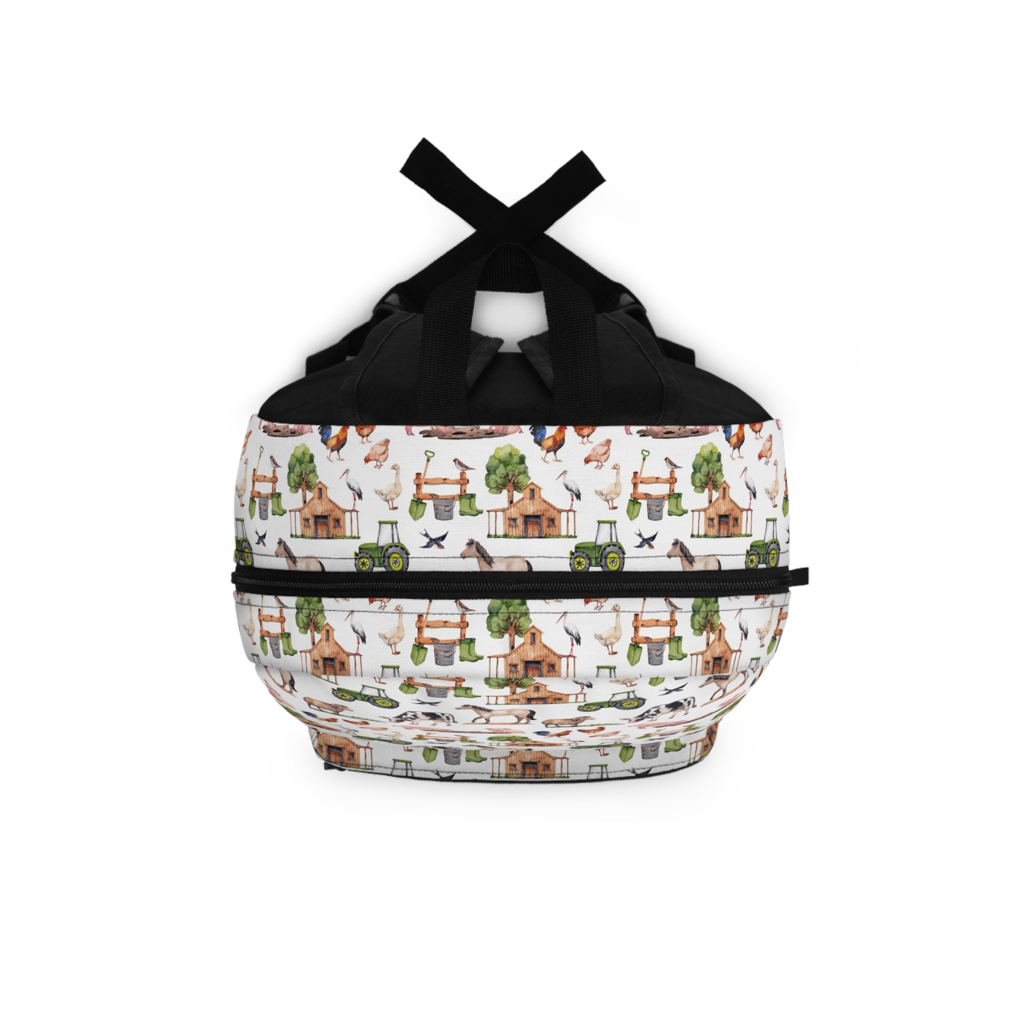 Farm Animals Pattern Backpack — Cute Country Barnyard Print School Bag