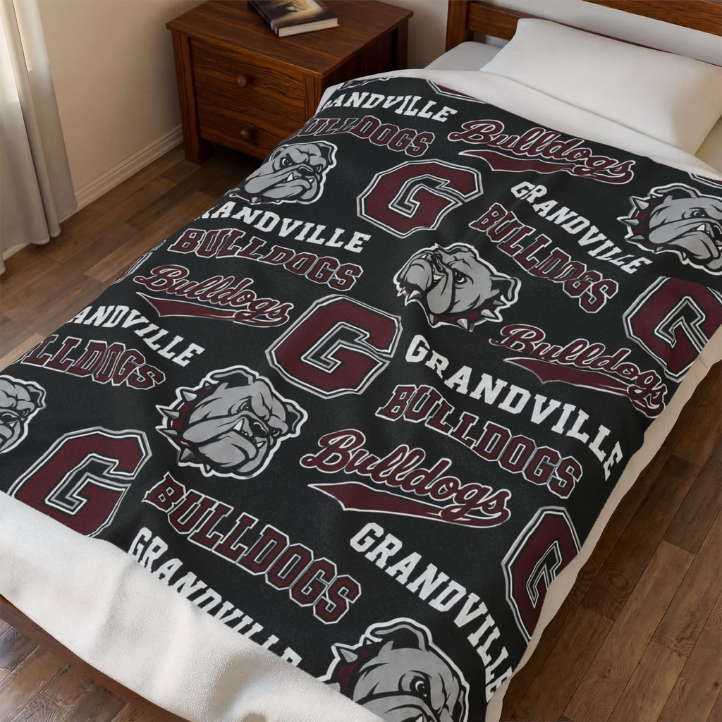 Grandville Bulldogs Throw Blanket