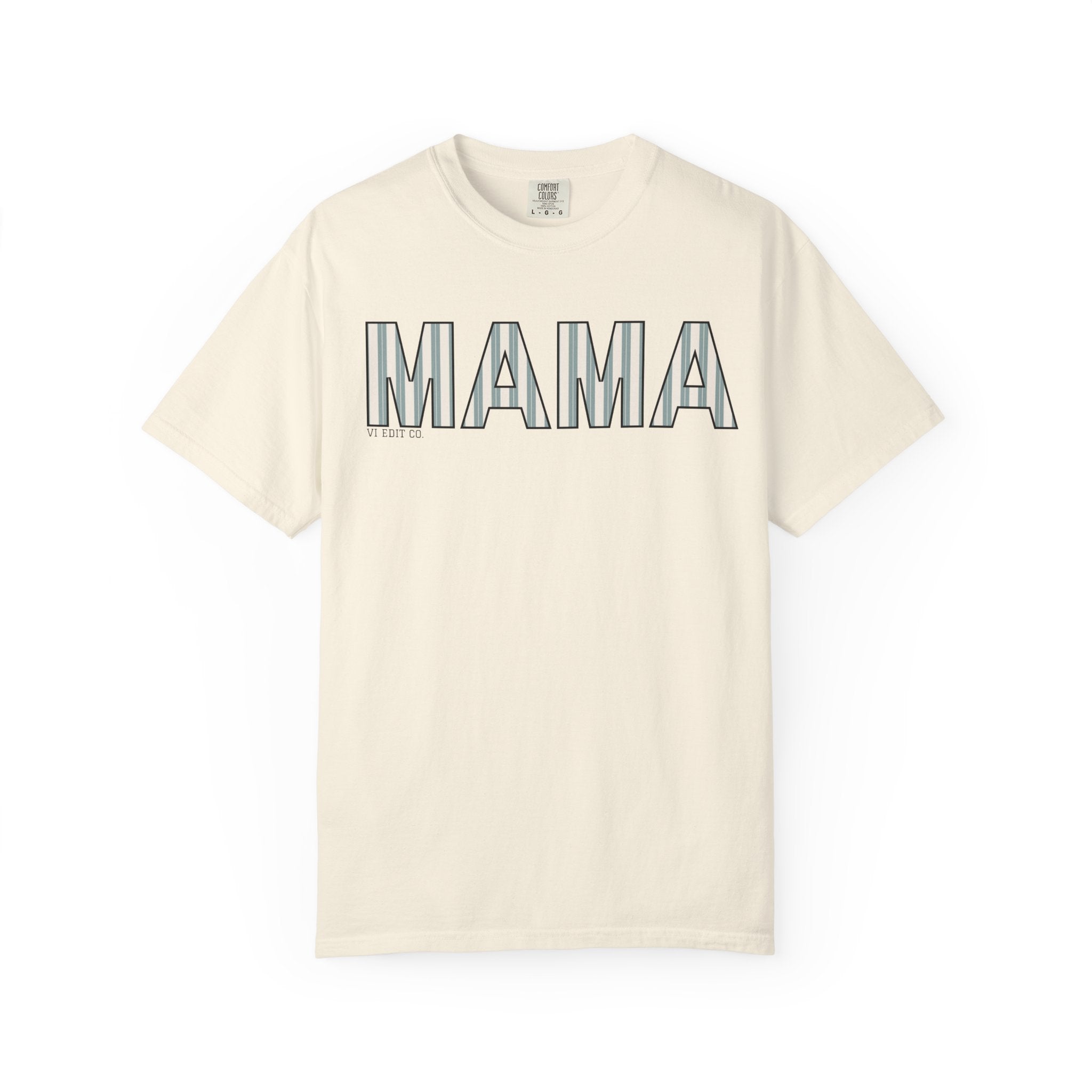 MAMA block letters T-Shirt | Retro Outline Typography, Mother's Day