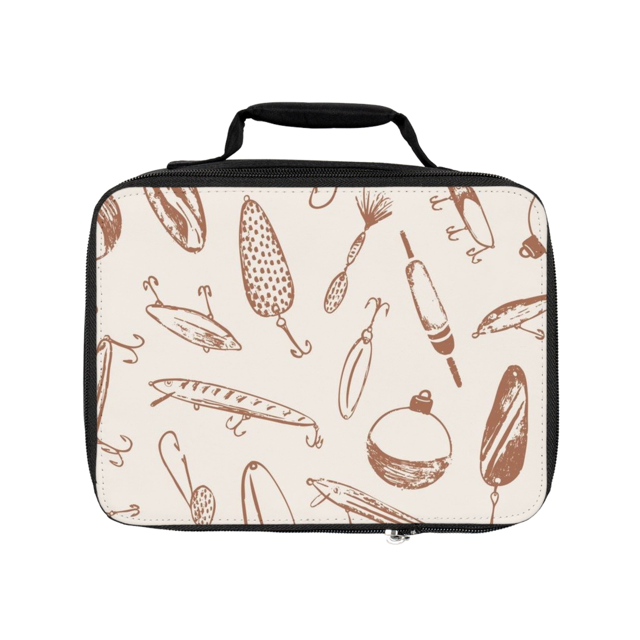 Lunch Bag — Retro Fishing Lures Pattern Insulated Kids & Adult Bento Tote