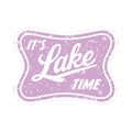It's Lake Time Sticker — Vintage Lavender Kiss-Cut Sticker for Laptops, Water Bottles & Lake Lovers
