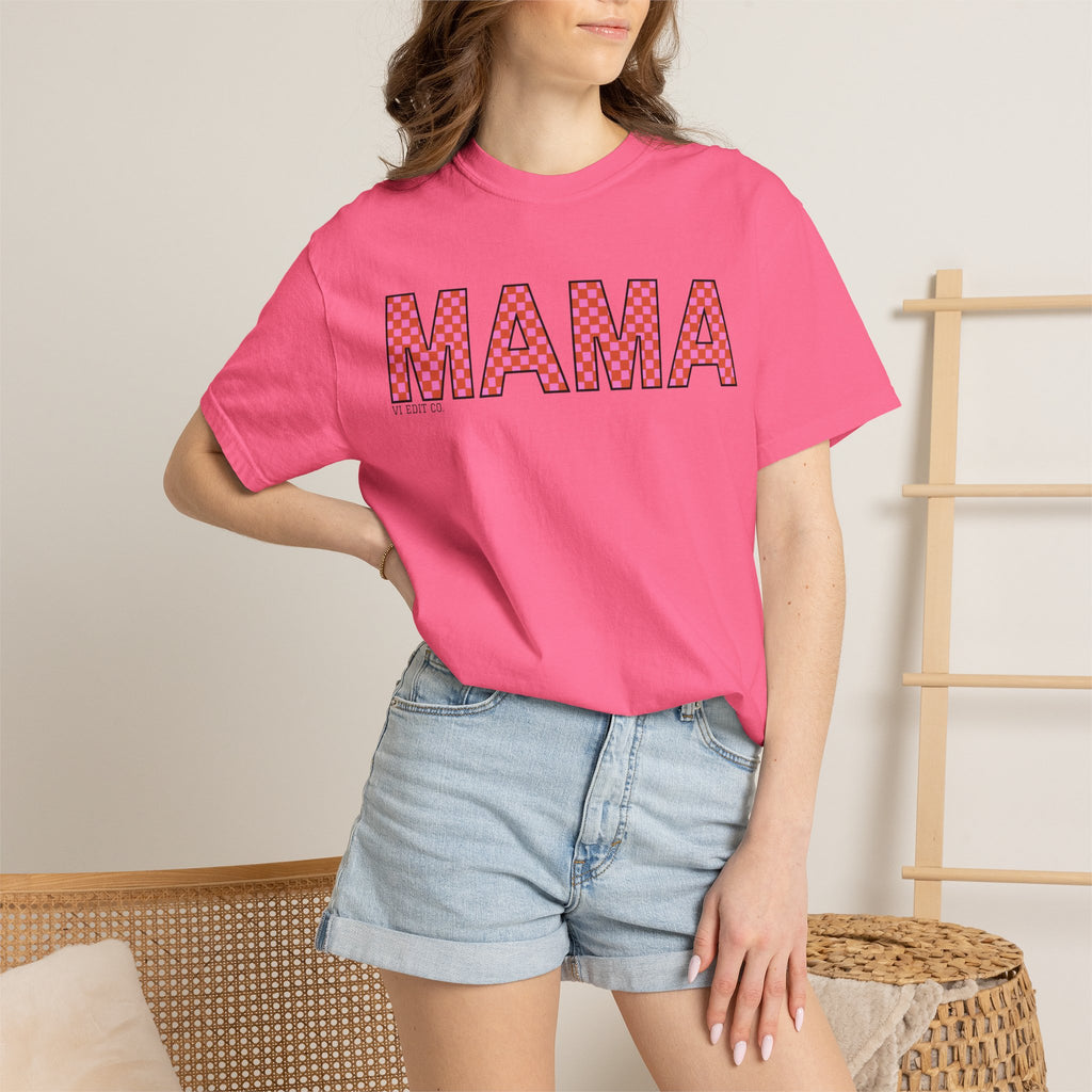 MAMA floral applique T-shirt | Mama graphic tee