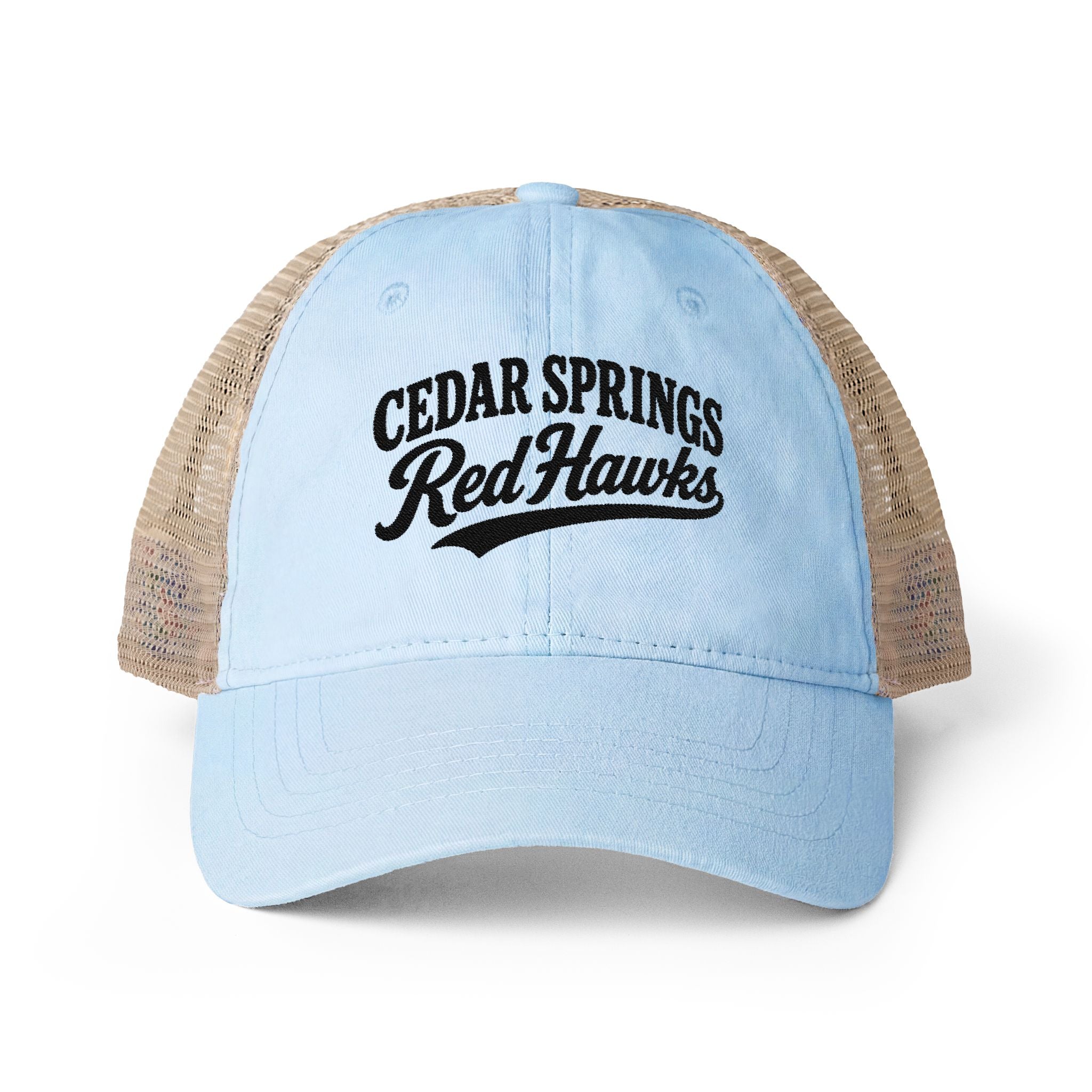 Cedar Springs Red Hawks Washed Mesh-Back Cap