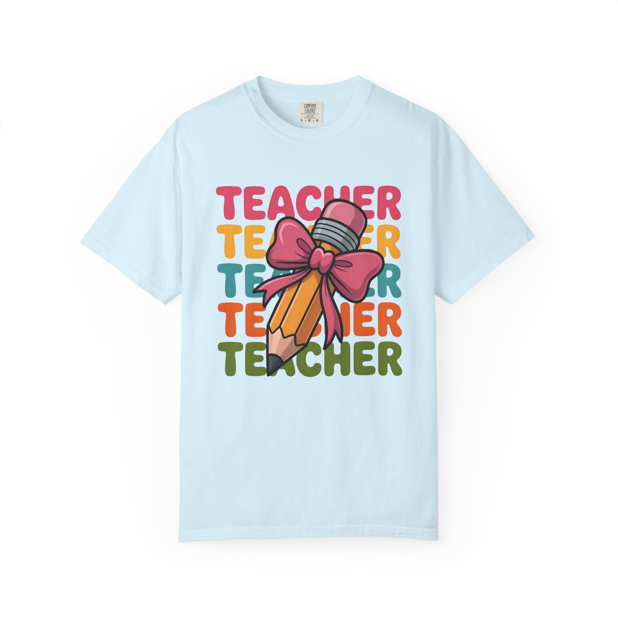 Teacher Pencil Bow Tee