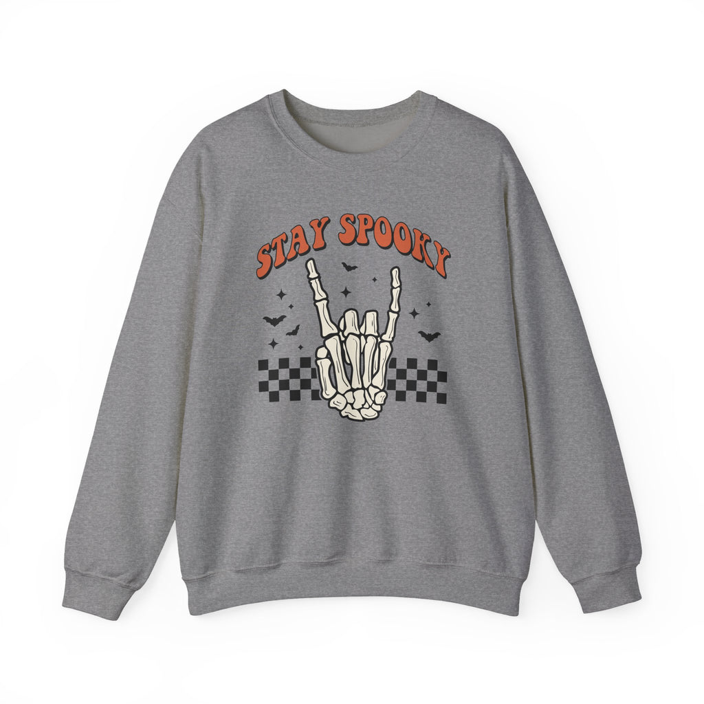 Stay Spooky Sweatshirt — Skeleton Hand Graphic Crewneck