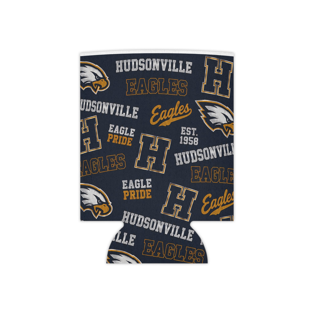 Can Cooler — Hudsonville Eagles Patterned Neoprene Can Koozie