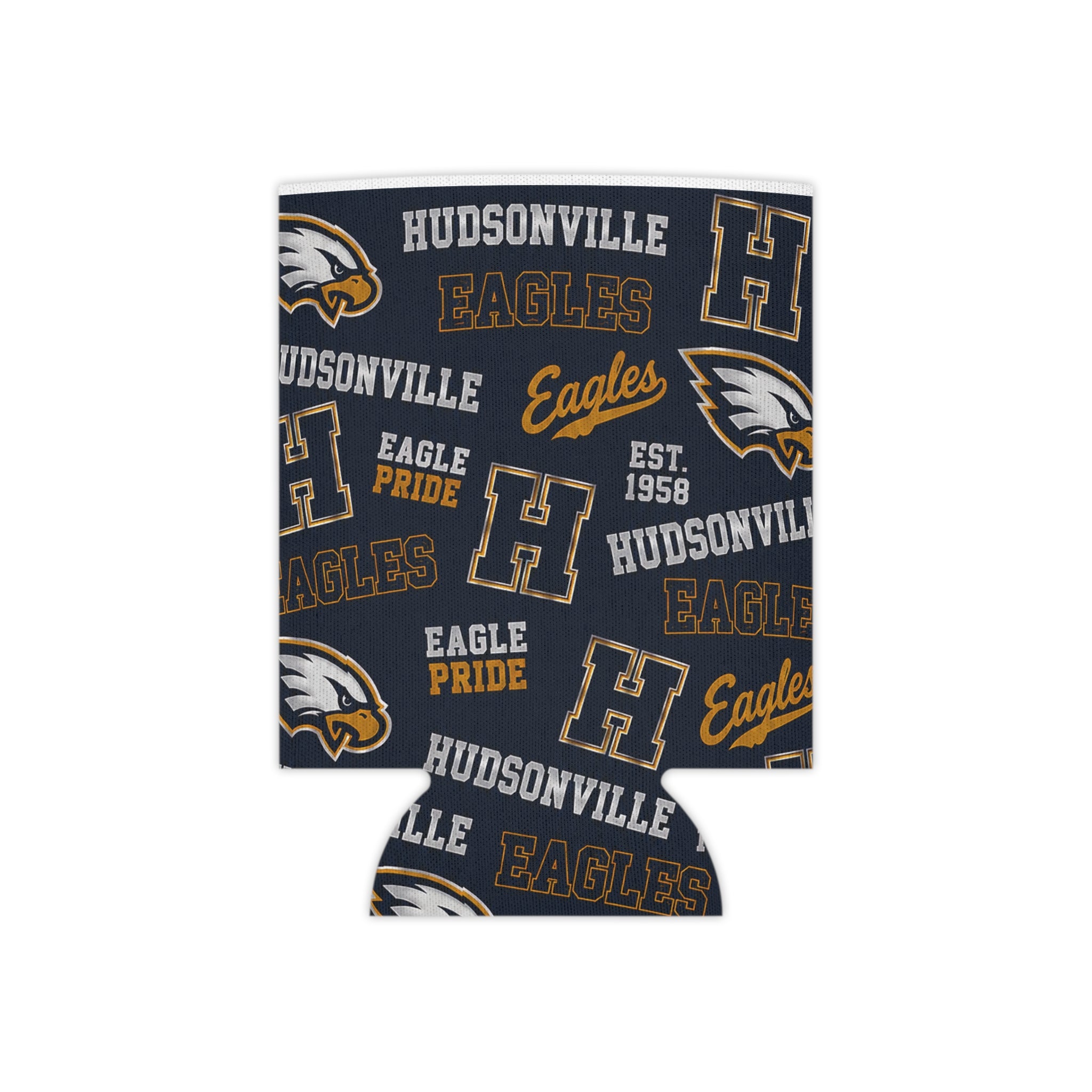 Can Cooler — Hudsonville Eagles Patterned Neoprene Can Koozie