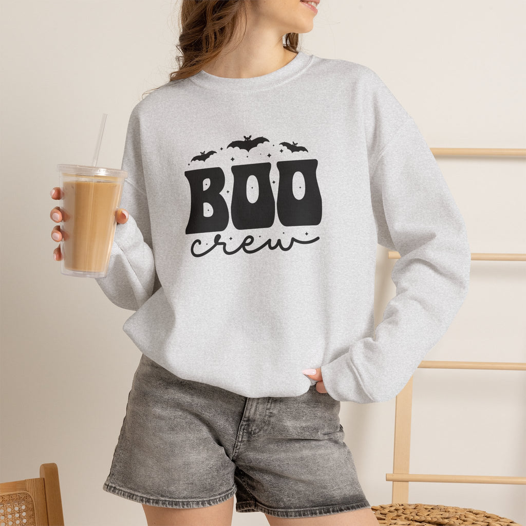 Boo Crew Sweatshirt – Cute Halloween Crewneck with Bats