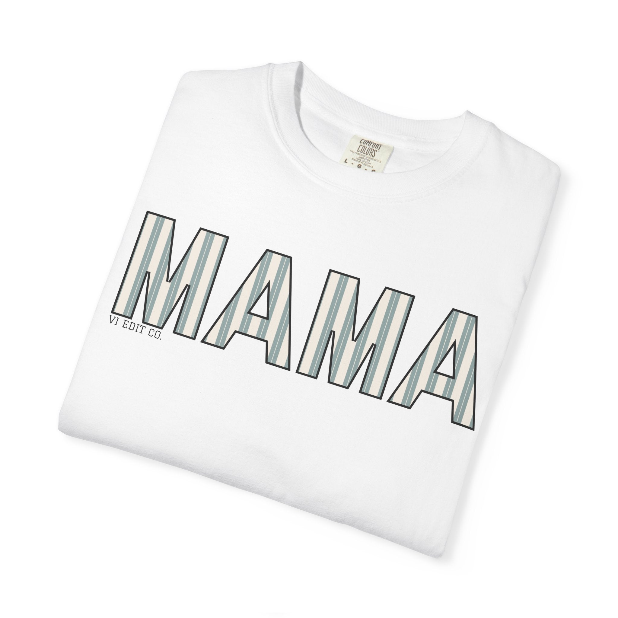 MAMA block letters T-Shirt | Retro Outline Typography, Mother's Day