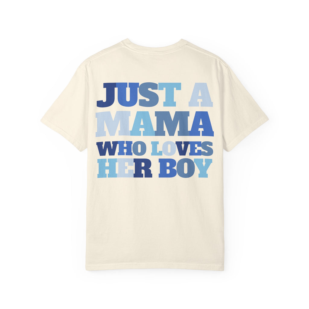 Blue Checkerboard Smiley T-shirt | Mama Who Loves Her Boy Tee