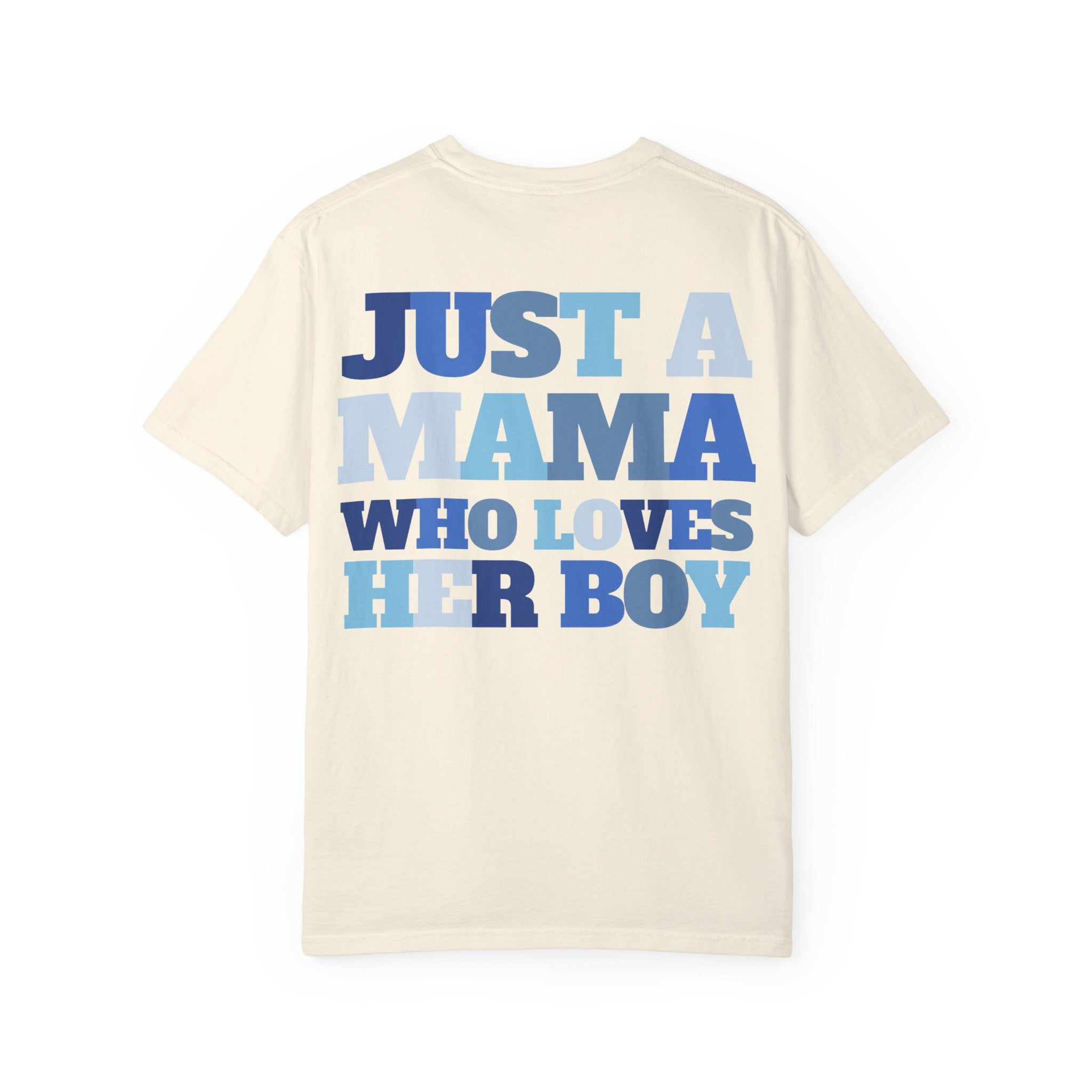 Blue Checkerboard Smiley T-shirt | Mama Who Loves Her Boy Tee