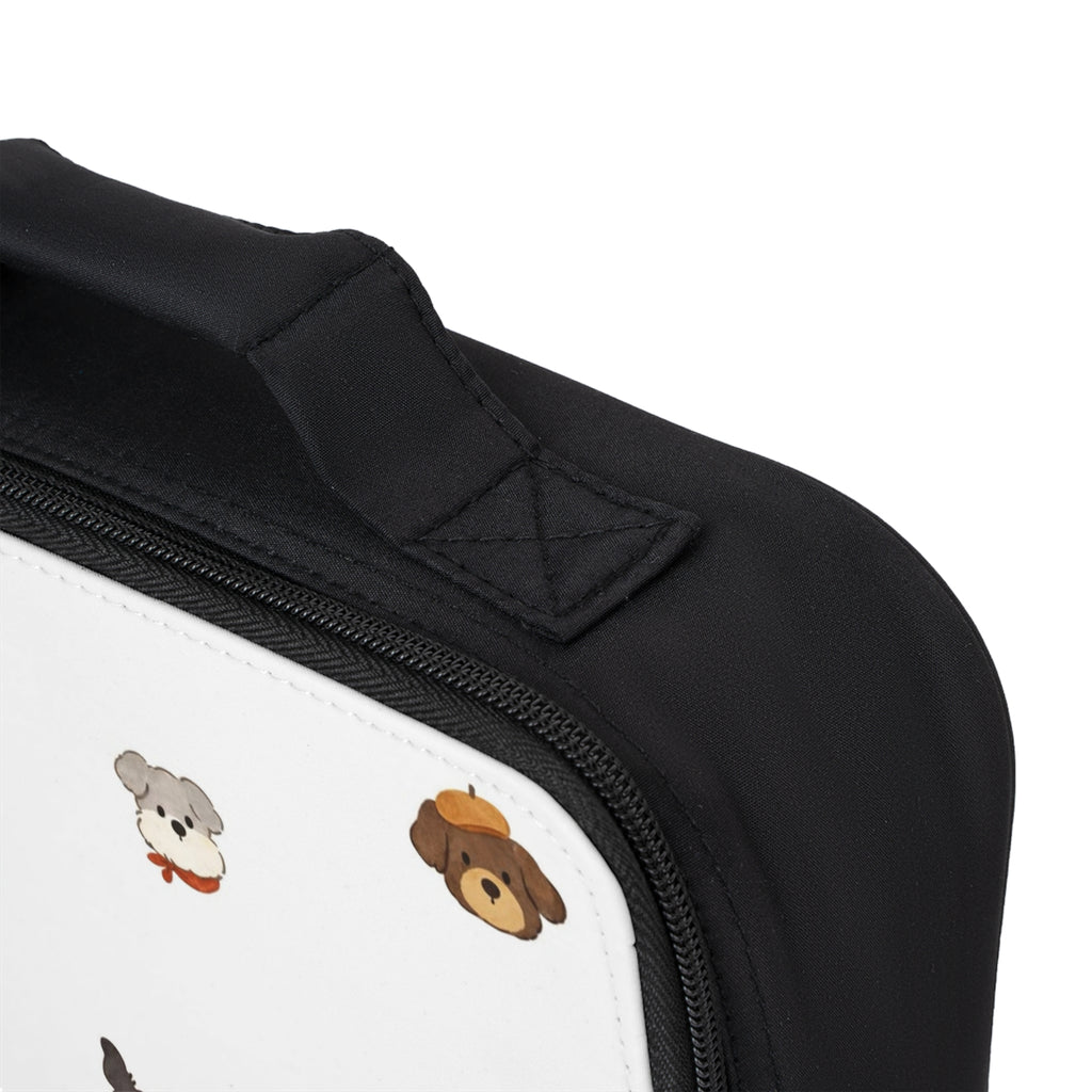 Cute Puppy Faces Lunch Bag — Insulated Kids Lunchbox with Dog Pattern