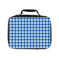 Blue Gingham Lunch Bag — Insulated Plaid Bento Tote for Kids & Adults