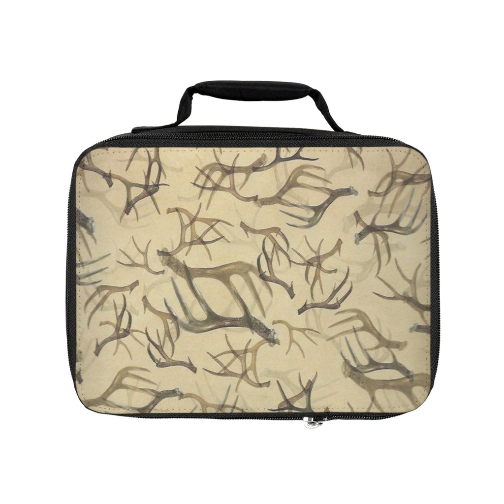 Lunch Bag — Neutral Abstract Deer Pattern Insulated Kids & Adult Bento Cooler